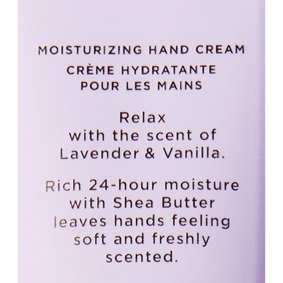 Victoria’s Secret Body Care Lavender & Vanilla Moisturizing Hand Cream - Picture 2 of 2